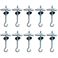 DOITOOL 20pcs ganchos de techo de cartón yeso pared de acero al carbono ganchos de palanca pernos perchas anclajes de…